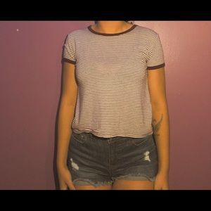 striped crop top